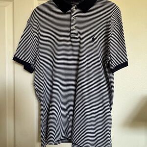 Polo by Ralph Lauren Navy and White Striped Shirt